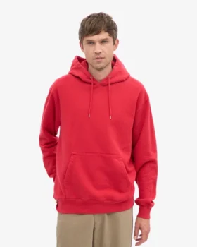 Sudadera con capucha Classic Organic de algodón orgánico – Rojo escarlata
