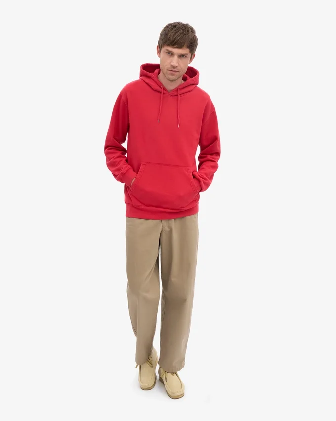 Sudadera con capucha Classic Organic de algodón orgánico - Rojo escarlata