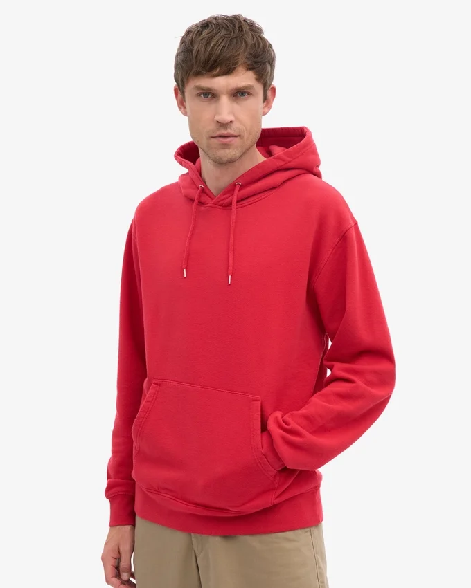 Sudadera con capucha Classic Organic de algodón orgánico - Rojo escarlata