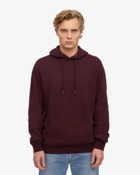 Sudadera con capucha Classic Organic de algodón orgánico – Rojo sangre