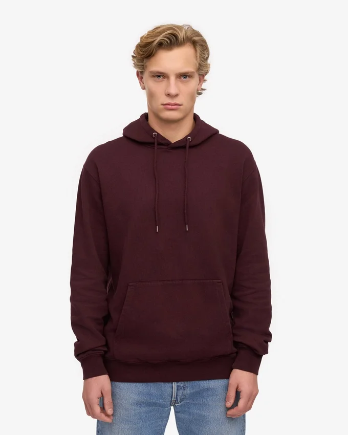 Sudadera con capucha Classic Organic de algodón orgánico - Rojo sangre