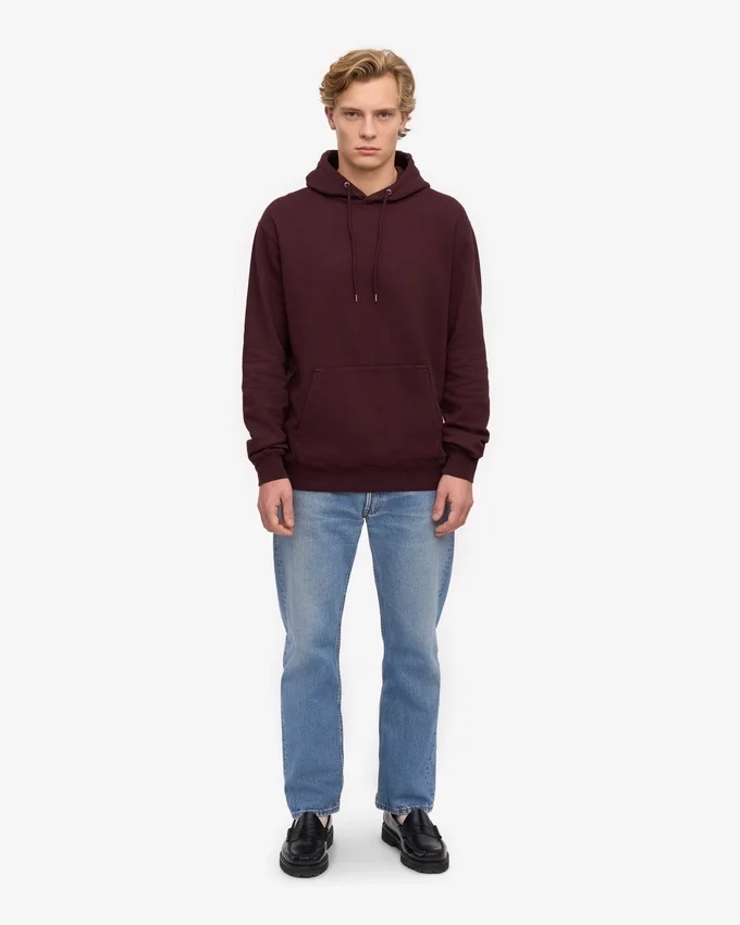 Sudadera con capucha Classic Organic de algodón orgánico - Rojo sangre