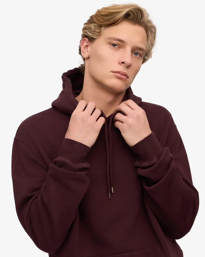 Sudadera con capucha Classic Organic de algodón orgánico - Rojo sangre