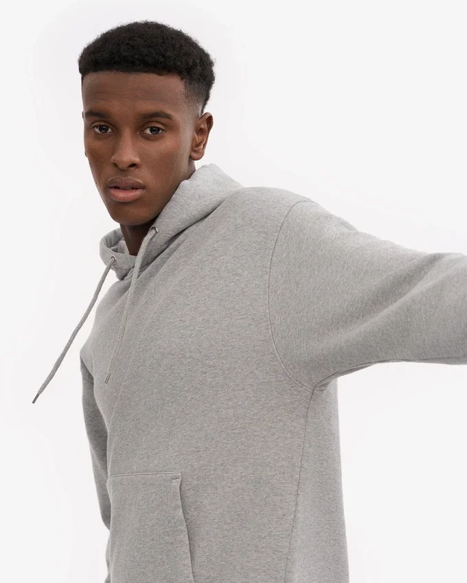 Sudadera con capucha Classic Organic - Gris jaspeado