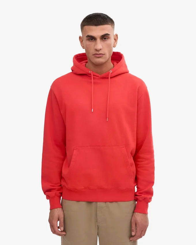 Sudadera con capucha Classic Organic - Mandarina roja