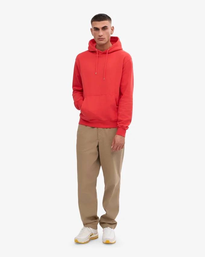 Sudadera con capucha Classic Organic - Mandarina roja