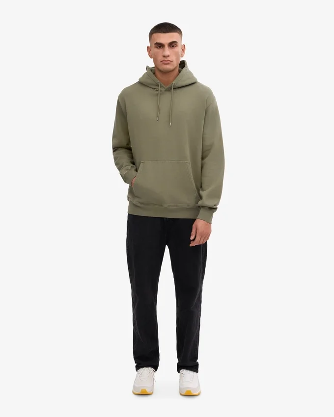 Sudadera con capucha Classic Organic - Verde oliva apagado