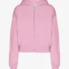 Sudadera con capucha corta y cremallera de algodón orgánico - Flor de cerezo