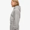 Sudadera con capucha corta y cremallera de algodón orgánico - Gris jaspeado