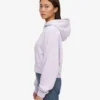 Sudadera con capucha corta y cremallera de algodón orgánico - Lavanda suave