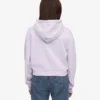 Sudadera con capucha corta y cremallera de algodón orgánico - Lavanda suave