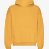 Sudadera con capucha extragrande de algodón orgánico - Amarillo quemado