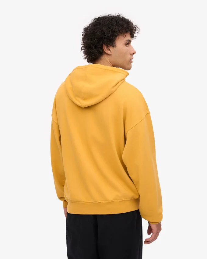 Sudadera con capucha extragrande de algodón orgánico - Amarillo quemado