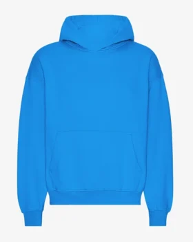 Sudadera con capucha extragrande de algodón orgánico - Azul Pacífico