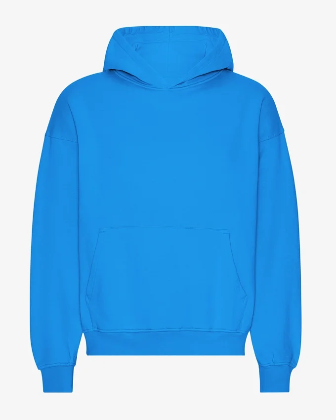 Sudadera con capucha extragrande de algodón orgánico - Azul Pacífico
