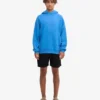 Sudadera con capucha extragrande de algodón orgánico - Azul Pacífico