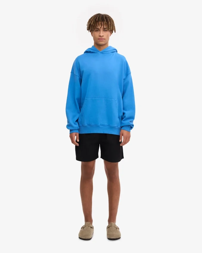 Sudadera con capucha extragrande de algodón orgánico - Azul Pacífico