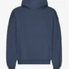 Sudadera con capucha extragrande de algodón orgánico - Azul petróleo