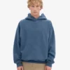 Sudadera con capucha extragrande de algodón orgánico - Azul petróleo