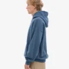 Sudadera con capucha extragrande de algodón orgánico - Azul petróleo
