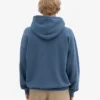 Sudadera con capucha extragrande de algodón orgánico - Azul petróleo