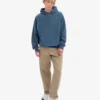 Sudadera con capucha extragrande de algodón orgánico - Azul petróleo