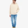Sudadera con capucha extragrande de algodón orgánico - Blanco marfil