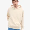 Sudadera con capucha extragrande de algodón orgánico - Blanco marfil