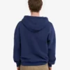 Sudadera con capucha extragrande de algodón orgánico con cremallera - Azul marino