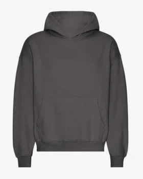 Sudadera con capucha extragrande de algodón orgánico - Gris lava