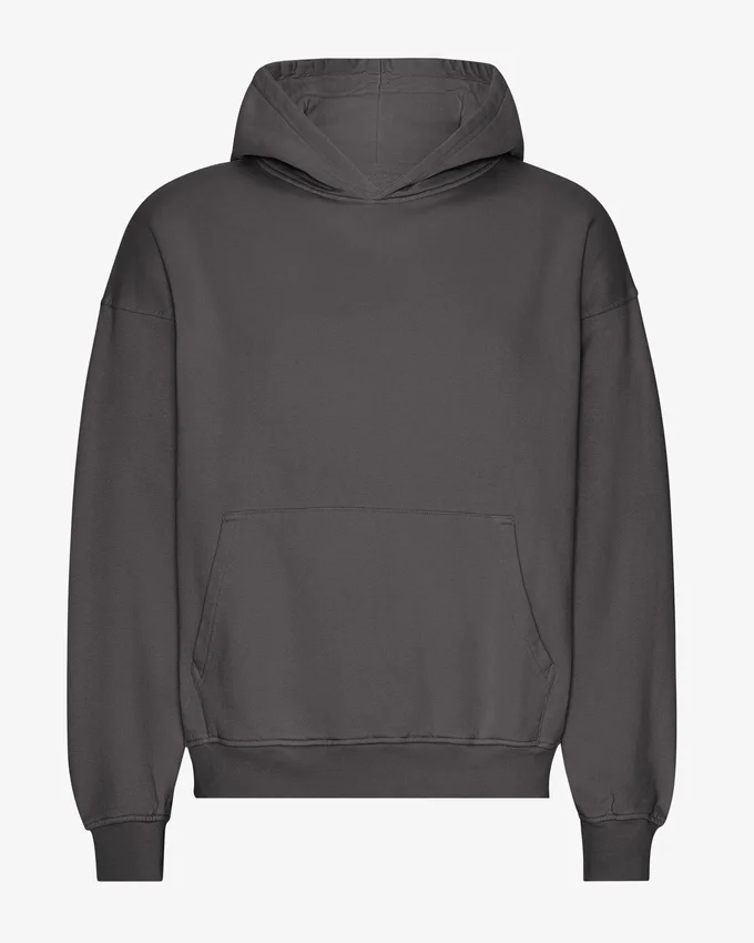 Sudadera con capucha extragrande de algodón orgánico - Gris lava