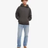Sudadera con capucha extragrande de algodón orgánico - Gris lava