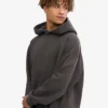 Sudadera con capucha extragrande de algodón orgánico - Gris lava