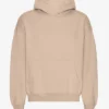 Sudadera con capucha extragrande de algodón orgánico - Gris ostra