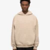 Sudadera con capucha extragrande de algodón orgánico - Gris ostra