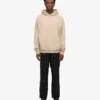 Sudadera con capucha extragrande de algodón orgánico - Gris ostra