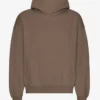 Sudadera con capucha extragrande de algodón orgánico - Marrón cedro