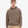 Sudadera con capucha extragrande de algodón orgánico - Marrón cedro