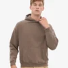 Sudadera con capucha extragrande de algodón orgánico - Marrón cedro