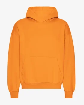 Sudadera con capucha extragrande de algodón orgánico - Naranja soleado