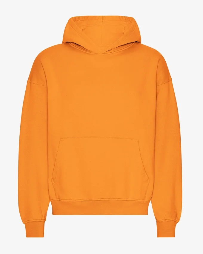 Sudadera con capucha extragrande de algodón orgánico - Naranja soleado