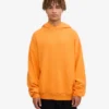 Sudadera con capucha extragrande de algodón orgánico - Naranja soleado