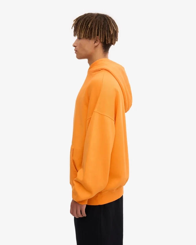 Sudadera con capucha extragrande de algodón orgánico - Naranja soleado