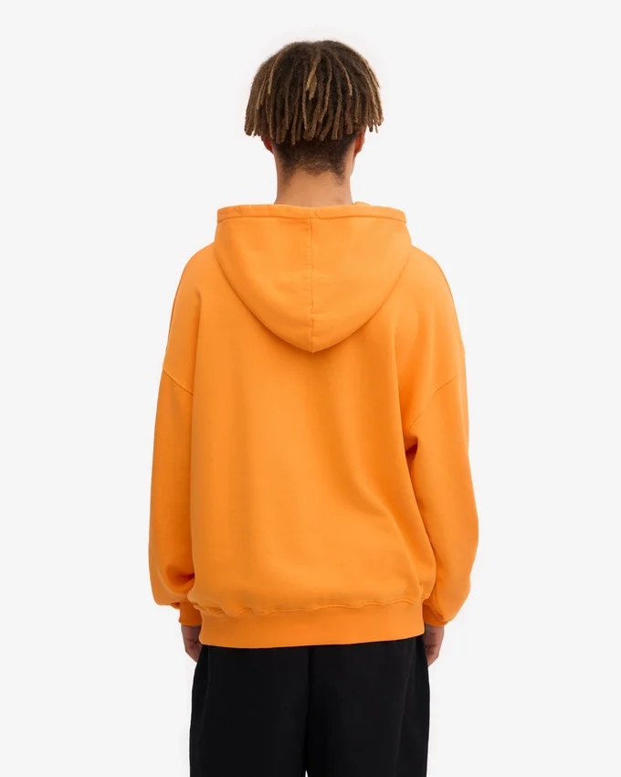 Sudadera con capucha extragrande de algodón orgánico - Naranja soleado