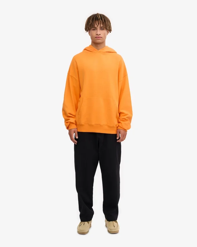 Sudadera con capucha extragrande de algodón orgánico - Naranja soleado