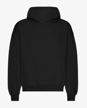 Sudadera con capucha extragrande de algodón orgánico - Negro intenso