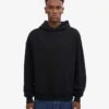 Sudadera con capucha extragrande de algodón orgánico - Negro intenso