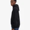Sudadera con capucha extragrande de algodón orgánico - Negro intenso