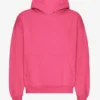 Sudadera con capucha extragrande de algodón orgánico - Rosa chicle