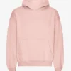 Sudadera con capucha extragrande de algodón orgánico - Rosa descolorido